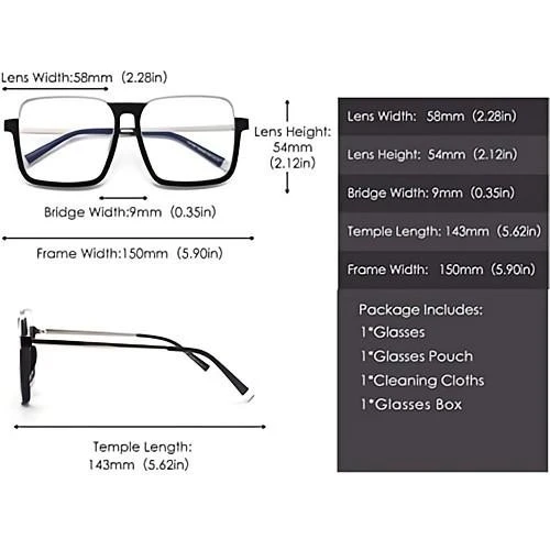 Oversized Square Eyeglasses